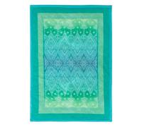 Bassetti Granfoulard Plaid Kerala V1 verde, 135 x 190 cm, lussuosa coperta in 100% cotone mercerizzato, morbida e leggera, coperta decorativa, delicato sulla pelle, facile da pulire