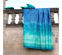 Bassetti Granfoulard Telo Arredo Copridivano, per Divano in Cotone, Copritutto, Vari Usi (Copriletto, Picnic, Tenda, Copritavolo) (CM 180x270, KERALA BLU B1)