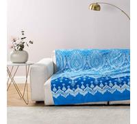 Bassetti Granfoulard Telo Arredo Copridivano, per Divano in Cotone, Copritutto, Vari Usi (Copriletto, Picnic, Tenda, Copritavolo) (CM 180x270 (ISOLABELLA INDIGO)