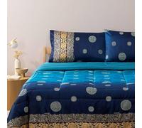 Bassetti Granfoulard Trapunta Piumone Invernale Matrimoniale cm 260x260 In Puro Cotone (PALLAVICINO BLU MOON B1)