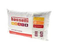 Bassetti Guanciale 100% Vera Piuma Cuscino Made in Italy Puro Cotone 50x80 cm
