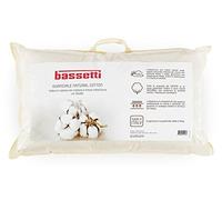 Bassetti guanciale Natural Cotton Fodera in Cotone Non trattato e Fresca Imbottitura cm 50x80