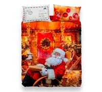 Bassetti Imagine Completo Copripiumino Matrimoniale, Copripiumone Due Piazze 100% Cotone North Pole Stampa Digitale Alta Definizione Sacca, Lenzuolo sotto con angoli, 2 Federe