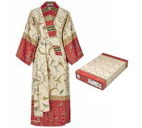 Bassetti Kimono Granfoulard Oplontis Rosso Raso di Cotone Vestaglia da notte