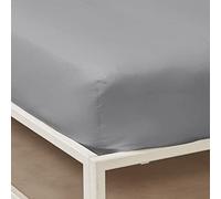 BASSETTI Lenzuola Matrimoniali, Lenzuolo Sotto Con Angoli 175x200 cm - 100% Cotone, Made in Italy - Col. Fumo FA