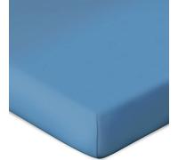 Bassetti Lenzuolo con angoli elasticizzati per materassi a molle, tinta unita, colore oltremare B1/831, 90 x 190 cm, 100 x 220 cm