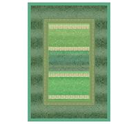 Bassetti MONREALE Plaid in 100% cotone, colore verde, V1, dimensioni: 135 x 190 cm - 9321941