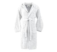Bassetti Morbido Accappatoio 360 gr con Cappuccio 100% Cotone Uomo Donna Spugna Taglie Forti - ITALY Designed - Collezione VIVIAN - (BIANCO 13 - XXL)