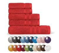 Bassetti Morbido Asciugamano Asciugamani 480 gr 100% Cotone Set da 5 pz (2 da 58x105 cm + 2 da 38x55 cm + 1 da 70X140 cm) - Collezione MONIQUE - MARANELLO R6