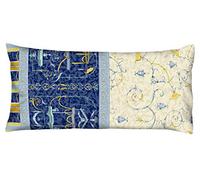 Bassetti OPLONTIS 9226995 - Federa per cuscino per biancheria da letto, 100% raso di cotone, colore blu v.9, dimensioni: 40 x 80 cm