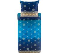 Bassetti PALLAVICINO Biancheria da letto + 1 federa in 100% raso di cotone di colore blu B1, dimensioni: 135 x 200 + 1 K 80 x 80 cm - 9329899