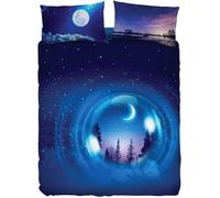 Bassetti Parure copripiumino MATRIMONIALE Extra 250x200+40 e due federe 50x80 Escluso lenzuolo sotto (EX190 Fairy Night Abete)