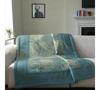 Bassetti Plaid Granfoulard Art. Aquaforte 135x190 cm in Cotone con Imbottitura Anallergica per Divano o Letto - Made in Italy (Verde)