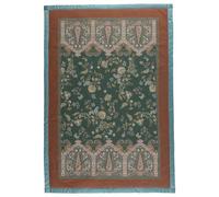 Bassetti Plaid Indian Roses V1 Petrolio 135x190 - Eleganza Floreale Granfoulard