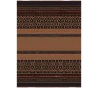 Bassetti Plaid jacquard Roccaraso R1 in cotone makò satin di colore rosso, dimensioni: 140 x 190 cm, 9324215