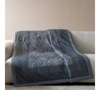 Bassetti Plaid Kerala G1 grigio argento 135x190 cm in Cotone Imbottito