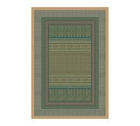 Bassetti Plaid Roccaraso V1 in cotone makò satin di colore verde, dimensioni: 135 x 190 cm, 9324086