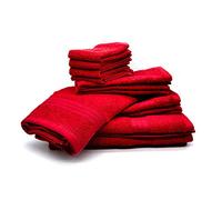 Bassetti Set 10 Asciugamani Spugna (rosso)