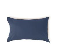 Bassetti Set 2 Federe, Blu, 100% Cotone, 50X80 cm, Federa Cuscino Letto Morbida, Coppia Di Federe, Lavabili In Lavatrice