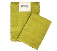 Bassetti - Set Asciugamani Da Bagno Viso e Bidet Coppia Asciugamani da Bagno con Ospite | 60x110 cm + 40x60 cm | Col. Germoglio - 1266