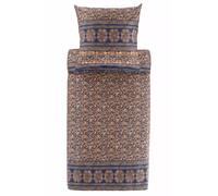 Bassetti Set copripiumino in raso Torcello, colore blu scuro, B1, dimensioni 135 x 200 + 80 x 80 cm