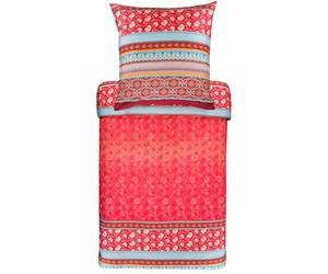Bassetti Set di Biancheria da Letto, Cotone, Colore: Rosso, 200 x 200