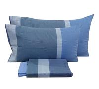 Bassetti Set Lenzuola Matrimoniali Cotone Completo Letto Matrimoniale composto da Lenzuolo Sopra + Sotto e 2 Federe Nostalgia B1