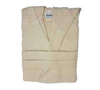 Bassetti Time Accappatoio Spugna con Cappuccio Uomo Donna da 360 gr/mq, Beige, XXL