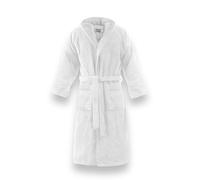 Bassetti Time Accappatoio Spugna con Cappuccio Uomo Donna da 360 gr/mq, Bianco, L