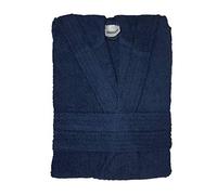 BASSETTI TIME Accappatoio Spugna con Cappuccio Uomo Donna da 360 gr/mq, Blu, L