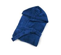 Bassetti Time Accappatoio Spugna con Cappuccio Uomo Donna da 360 gr/mq, Blu, M
