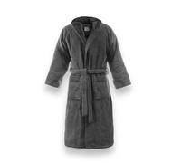 Bassetti Time Accappatoio Spugna con Cappuccio Uomo Donna da 360 gr/mq, Grigio, M