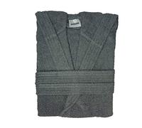 Bassetti Time Accappatoio Spugna con Cappuccio Uomo Donna da 360 gr/mq, Grigio, XXL