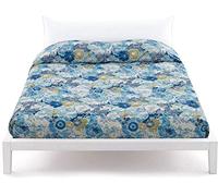 Bassetti Trapunta Letto Singolo Invernale Green Flo Puro Cotone (Azzurro)