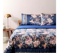 Bassetti trapunta matrimoniale invernale Piumone Granfoulard in Cotone made in Italy (Arena Blu)