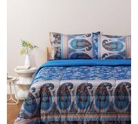 Bassetti trapunta matrimoniale invernale Piumone Granfoulard in Cotone made in Italy (Paisley Blu)