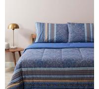 Bassetti trapunta matrimoniale invernale Piumone Granfoulard in Cotone made in Italy (Veneto Blu)