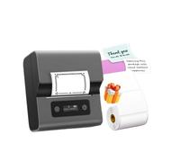 BASSFLY M221 Stampante for etichette Stampante termica portatile Bluetooth Codice a barre QR Code Adesivo portatile(Noir)