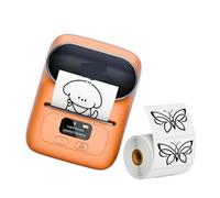 BASSFLY Stampante for etichette termica wireless M110 Stampante portatile for etichette adesive Bluetooth Mini stampante for etichette con codice a barre(Oranje)