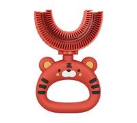 BASSIGLIO DI SCROTTO DELLA TEAGGIO - BRISTLE DI SILICONE MORSE, DESIGN TIGERA COMPARONE | Pulizia a bocca piena a 360 gradi, pennello manuale delicato e sicuro con manico ergonomico, ideale per il bam