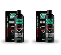BassMotor Shampoo Auto Attivo Schiuma Auto Colori, Lavaggio Auto e Moto, Pulisce, Sgrassa e Lucida - Green Snow Shampoo Verde 500 ml (Confezione da 2)