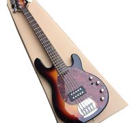 Basso a 5 corde personalizzato Sunset Color con linea di amplificazione incorporata - Perfetto for i bassisti che cercano uno strumento acuto for prestazioni professionali
