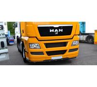 Basso Barra + LED + Giù Luci Per MAN tgx Pre 2015 Camion sotto Paraurti - Nero