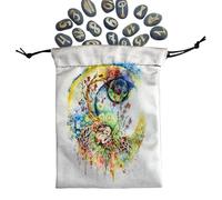 BASSO COLASTRING TAROT - TAROT TAROT CASO DI VELLVET ANIMA | Tasca portatile a doppio lato per cristalli, dadi, gioielli, rune, piccoli accessori, uso di viaggi e forniture spirituali