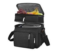 BASSO DI FREDULE - PRANZO COLLETORE BASSO | Carrier per alimenti picnic impermetti con fodera a prova di perdite | Consacrato di cinghia regolabile con scomparti per spiaggia, viaggi, campeggio