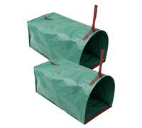 BASSO DI GARBAGGIA GARDEN, Design Ecologico, 105x56x43cm, Contenitore Impermeabile Per Impieghi, 2 Pezzi 270L Cestino Per Immondizia Da Cortile Portatile, Facile Da Usare, Per Lavanderia, Campeggio, B