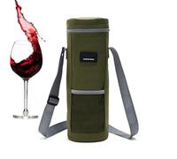 BASSO DI REGLIORE SINGOLO DI VINGLIO - WINNE TOTE isolato | Carrier portatile Wiine totte con manico e cerniera | Elegante toote carriier per viaggi, picnic, feste ed eventi all'aperto