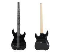 Basso elettrico a 4 corde con pickup attivo, design senza testa, finitura nera