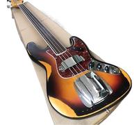 Basso elettrico a quattro corde personalizzato in colore Sunset con vernice nitro opaca - Perfetto for i bassisti che cercano uno strumento acuto prestazioni professionali