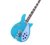 Basso elettrico con 4 corde, tastiera in palissandro, battipenna bianco e sorprendente colore blu - Perfetto for bassisti musicisti che cercano un suono alto accattivante